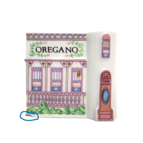 Lenox Spice Village Oregano BOTTOM ONLY Spice Jar Lid Cottage House Ceramic - Picture 1 of 6